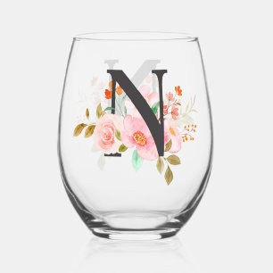 Wijn Glas zonder Steel Letter M