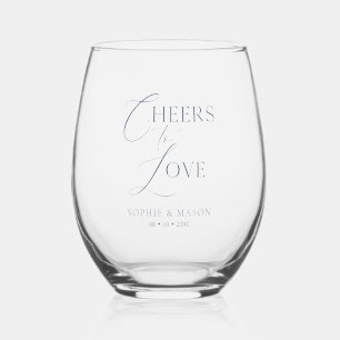 Wijn glas zonder steel 'Proost op de Liefde' voor