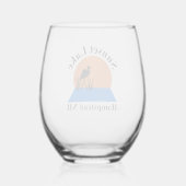 Wijn Glas zonder Steel van Sunset Lake (Achterkant)