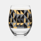 Wijn Glas Zonder Voet Moderne Geometrie (Links)