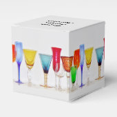 Wijn Glass Favor Box Bedankdoosjes (Voorkant Zijde)