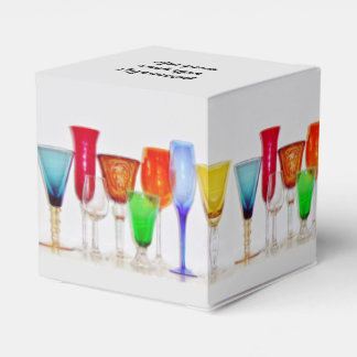 Wijn Glass Favor Box Bedankdoosjes