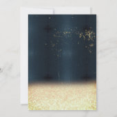 Wijn Glass Fles Glitter Retirement Kaart (Achterkant)