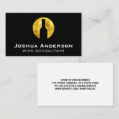 Wijn Glass Gold Circle Logo Visitekaartje (Voorkant / Achterkant)