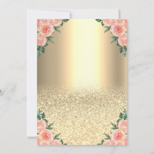 Wijn Glass Gold Glitter Bokeh Rozen Retirement Kaart (Achterkant)