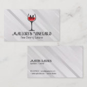 Wijn Glass Logo | Monogram Visitekaartje (Voorkant / Achterkant)