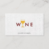 Wijn Glass Logo Visitekaartje (Voorkant)