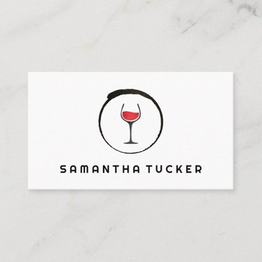 Wijn Glass Logo Visitekaartje (Voorkant)