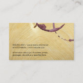 Wijn Glass Logo | Vlek | Houtkorrels Visitekaartje (Achterkant)