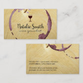 Wijn Glass Logo | Vlek | Houtkorrels Visitekaartje (Voorkant / Achterkant)