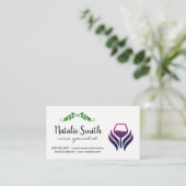 Wijn Glass Logo | Wijnstokken Visitekaartje (Staand voorkant)