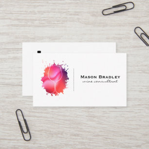 Wijn Glass Modern Logo Visitekaartje