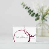 Wijn Glass Stain Vineyard Winery Visitekaartje (Staand voorkant)