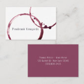 Wijn Glass Stain Vineyard Winery Visitekaartje (Voorkant / Achterkant)