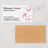 Wijn Glasvlekken | Kurk Achtergrond Visitekaartje (Voorkant / Achterkant)