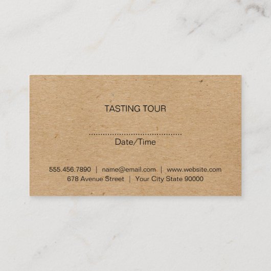 Wijn Glazen Hef Toasten Visitekaartje (Achterkant)