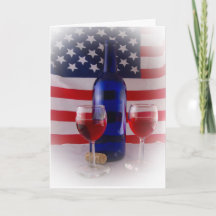 Wijn Glazen Met Fles Patriottisch