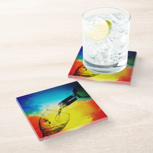 Wijn Glazen Onderzetter (Schuin)