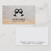 Wijn Glazen Toast Visitekaartje (Voorkant / Achterkant)