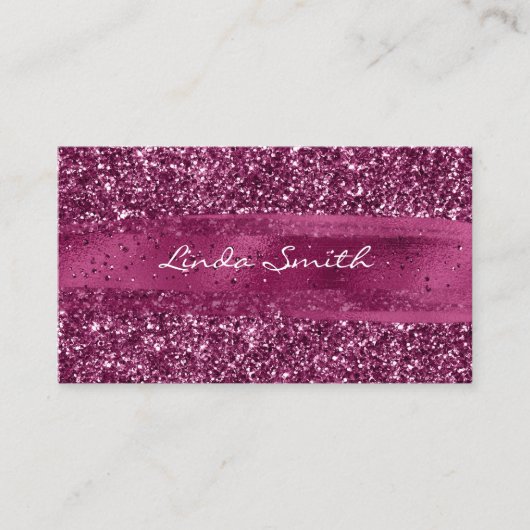 Wijn Glitter en penseelstreek Visitekaartje (Voorkant)
