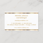 Wijn Glitter Lipstick Business Reference Aanbevelingskaartje (Achterkant)