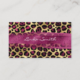 Wijn Gold Foil Leopard Bruske Visitekaartje