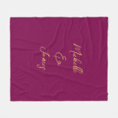 Wijn & Gouden Kleuren Professionele Trendy Modern Fleece Deken (Voorkant (Horizontaal))