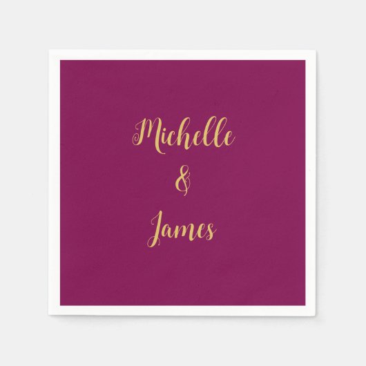 Wijn & Gouden Kleuren Professionele Trendy Modern Servet (Voorkant)