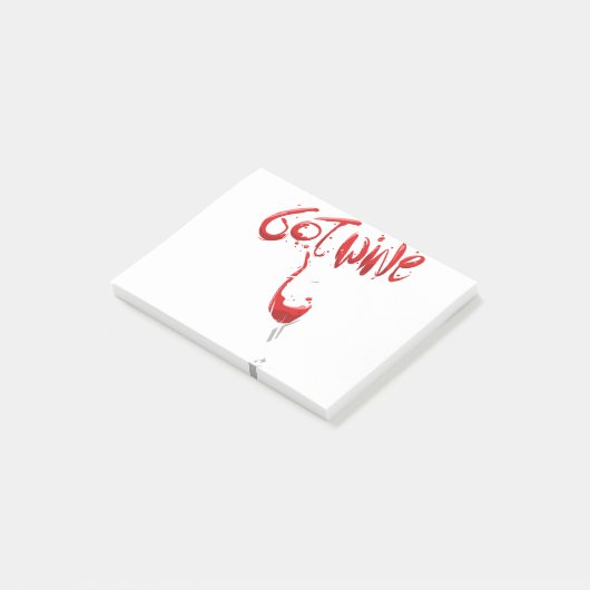 Wijn, grappige rode wijn Drink Post-it® Notes (Schuin)