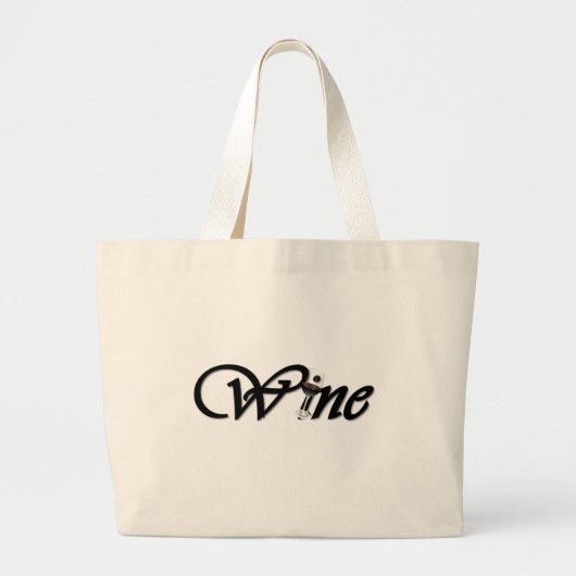 Wijn Grote Tote Bag (Voorkant)