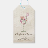 Wijn gunst tag cadeaulabel (Voorkant)