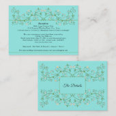 Wijn Heart Trellis op Blue Enclosure Kaart (Voorkant / Achterkant)