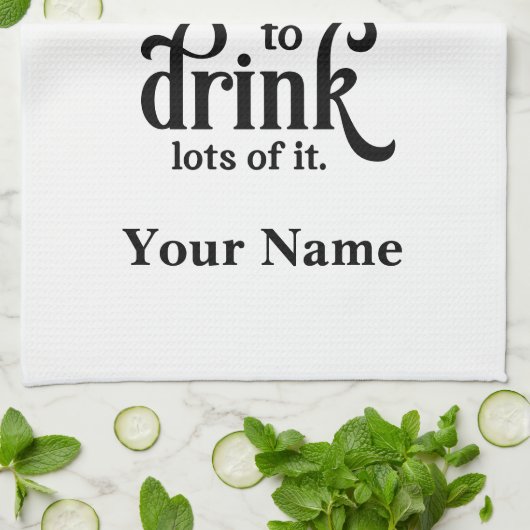 Wijn heeft niet veel vitaminen - grappige wijnoter theedoek (Gevouwen)