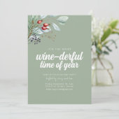 Wijn-heerlijke tijd van het jaar Vakantie Party Ui Kaart (Staand voorkant)