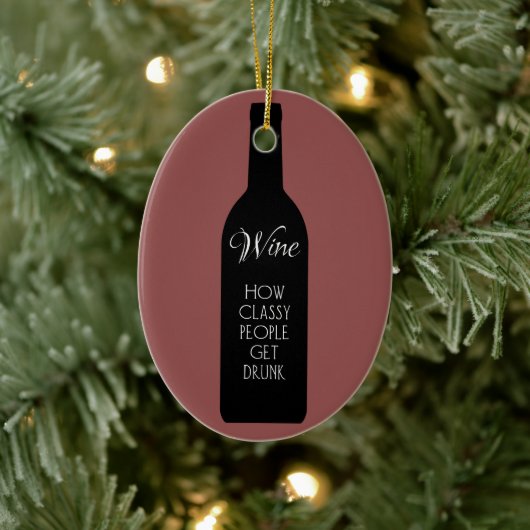 Wijn, hoe de klas drink wordt keramisch ornament (Boom)