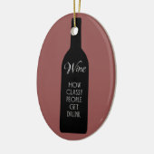 Wijn, hoe de klas drink wordt keramisch ornament (Links)