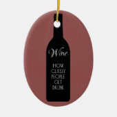 Wijn, hoe de klas drink wordt keramisch ornament (Voorkant)