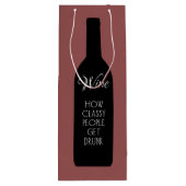 Wijn, hoe de klas drink wordt wijn cadeautas (Achterkant)