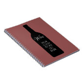 Wijn, hoe goed mensen drink worden grappig notitieboek (Rechterzijde)