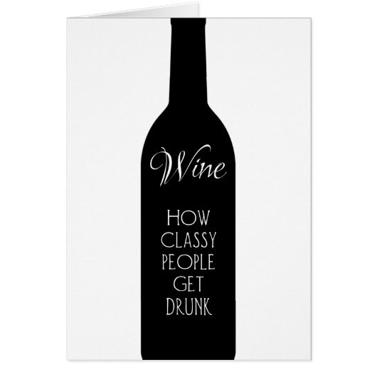 Wijn, hoe klasmensen drink worden grappige groet (Voorkant)