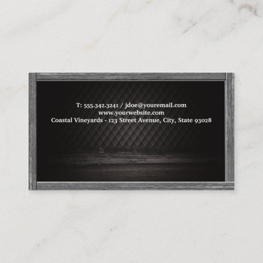 Wijn | Houten rand Visitekaartje (Achterkant)