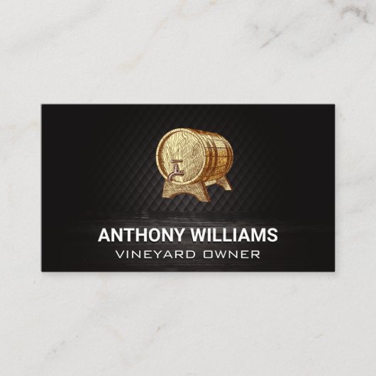 Wijn Houtsvat Visitekaartje (Voorkant)