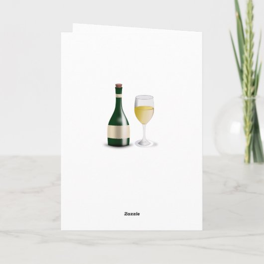 Wijn Humor Dromen van een witte kerst Moppen Kaart (Achterkant)