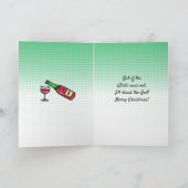 Wijn Humor Kerstmis Kaart (Binnen)