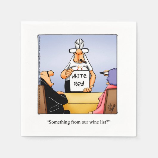 Wijn Humor Party Servetten (Voorkant)