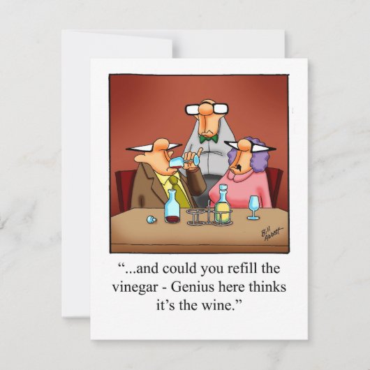 Wijn Humor "Spectickles" Feestuitnodiging Kaart (Voorkant)