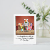 Wijn Humor "Spectickles" Feestuitnodiging Kaart (Staand voorkant)