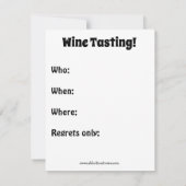 Wijn Humor "Spectickles" Feestuitnodiging Kaart (Achterkant)