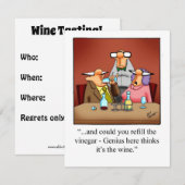 Wijn Humor "Spectickles" Feestuitnodiging Kaart (Voorkant / Achterkant)