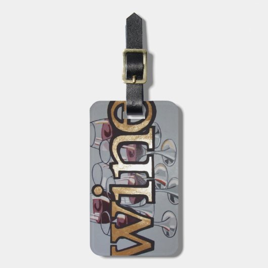 wijn iedereen bagagelabel (Voorkant verticaal)